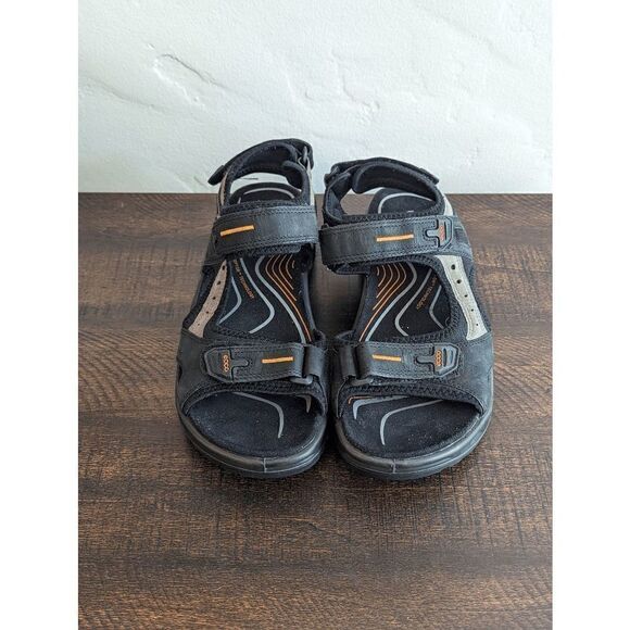 Ecco Yucatan Black and Gray Leather Sport Strappy Sandals - Size 41 - Picture 3 of 9